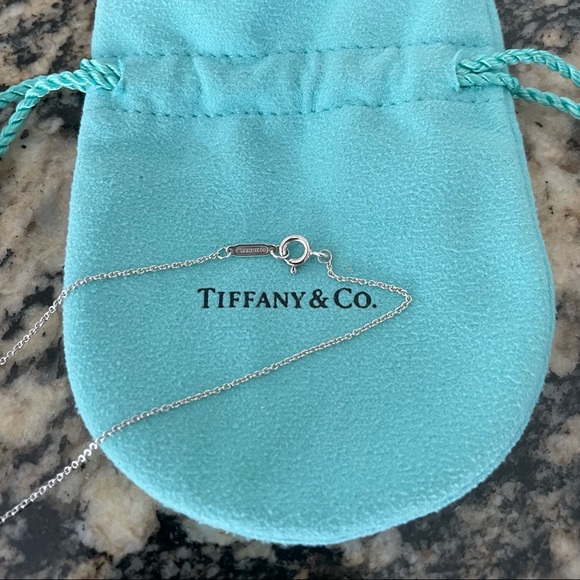 Tiffany & Co. Initial Padlock Charm Necklace in Silver - Picture 6 of 8